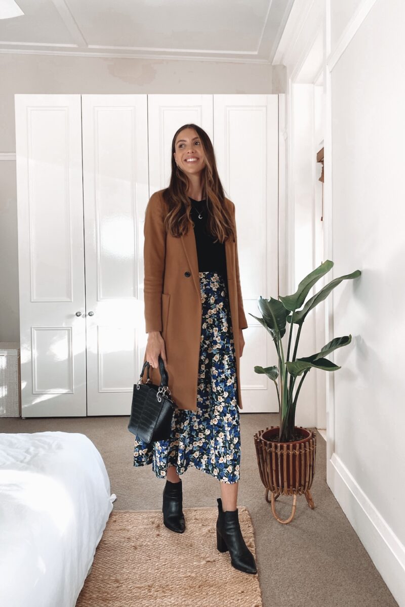 Autumn Capsule Wardrobe Outfit - Camel Coat