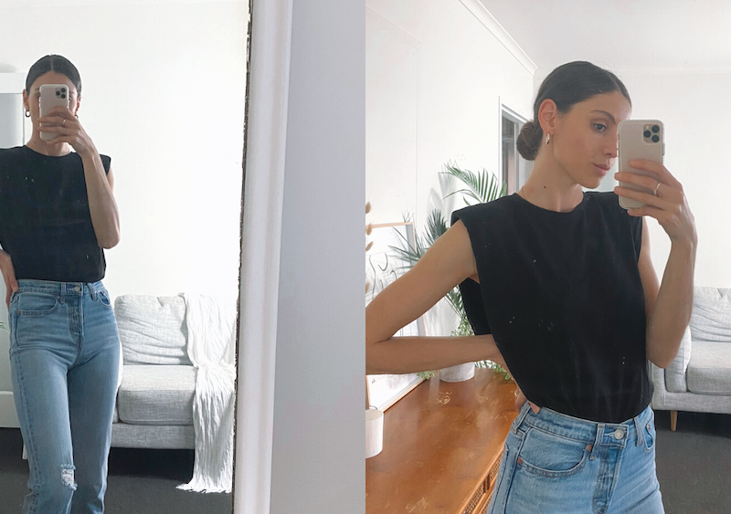 Black T-Shirt & Blue Jean Outfit Ideas