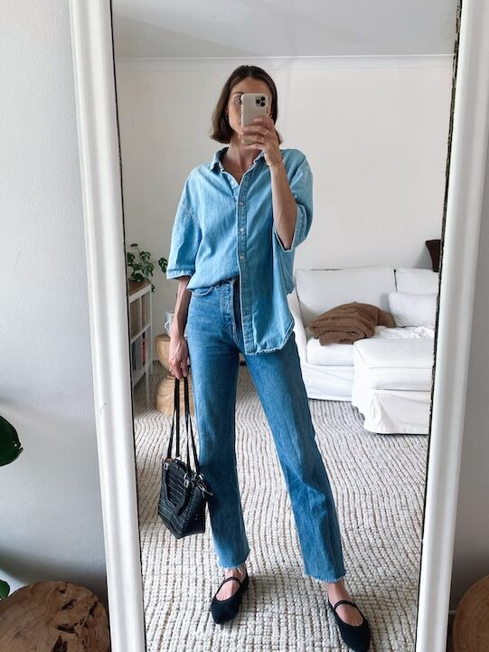 double denim trend wearable outfit idea 1