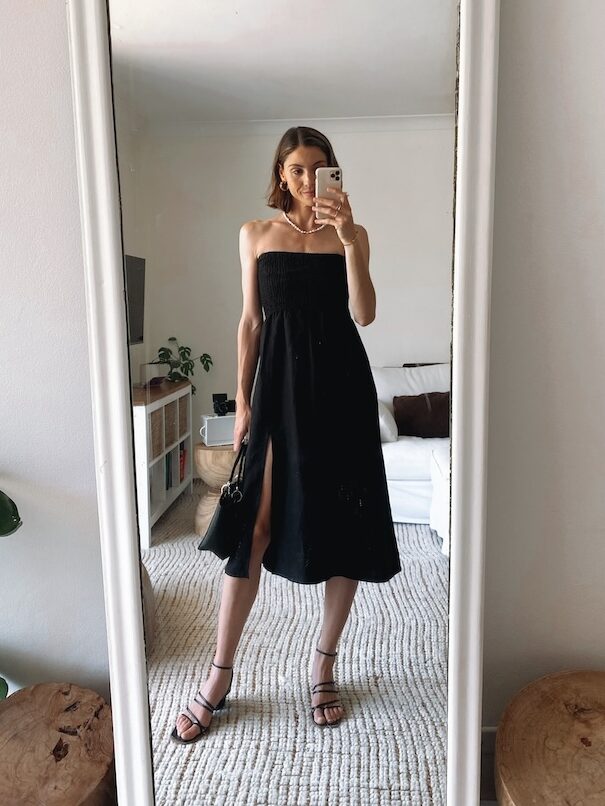 black summer dress option no sleeves