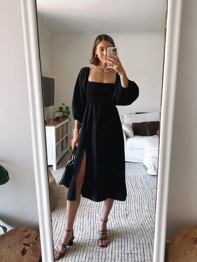 black summer dress option long sleeves